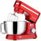Batidora Amasadora, Vospeed Amasadora de Pan Repostería, 1000W Robot de Cocina, 5QT capacidad Amasadora, 8 Velocidades, Bol de Acero Inoxidabl, Amasador, Batidor y Varillas (Rojo)