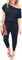 KAY SINN Sommer Overall Einteiler Strampler Schulterfrei für Frauen mit Taschen Casual Elastische Taille, Marineblau, Klein