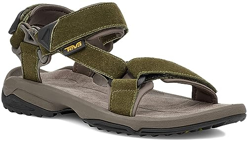 Teva Herren M Terra Fi Lite Suede Sport Sandale, dark olive, 12 UK