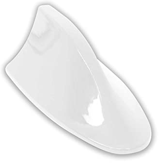 Dachantenne Autoantenne AM/FM Autoradio Shark Antenne Haifischflosse (Weiss)