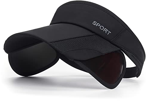 TAGVO Visiera Parasole Donna, Traspirante Protezione UV Esterna Golf Visor con Tesa Retrattile per Donna Uomini Cappellino Visiera per Ciclismo Pesca Tennis Corsa e Altri Sport