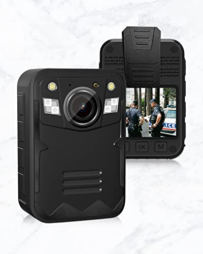 JieSuDa Q5 Body Cam 2560 * 1440P Körperkamera, Max 512GB Speicher, 2 Zoll Display, Polizei Körperkamera leicht und tragbar, klare Nachtsicht für Zuhause/Außen/Gesetzesvollzug