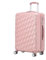 CMY 24 Medium Super Lightweight Hard Shell ABS+PC Travel Hold Check in Luggage Suitcase with 4 Dual Spinner Wheels Trolley Bag 3 Digit Combination Lock Telescopic Handle (Rose Gold, 24)
