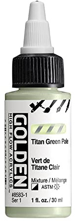 Golden : High Flow : Acrylic Paint : 30ml (1oz): Titan Green Pale : S1