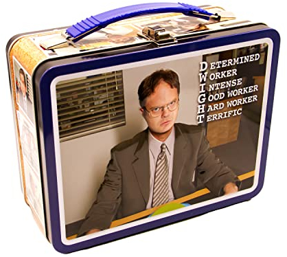 AQUARIUS The Office Fun Box - Sturdy Tin Storage Box with Plastic Handle & Embossed Front Cover - Officially Licensed Office TV Series Merchandise & Collectible Gift