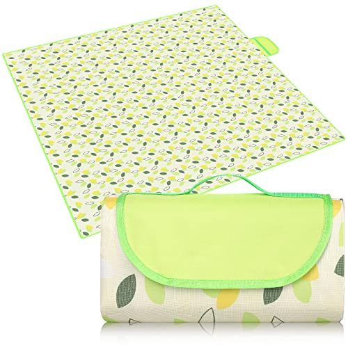 Eucomir Manta de Pícnic, Impermeable 200x200CM, Tapete de Picnic Plegable con Asa, Apta para Hacer Senderismo, Viajar, IR de Acampada, Al Aire Libre y Fiesta, Pequeña Hoja Voladora
