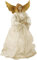 FADEDA Engel mit Stoffkleid, weiß/Höhe:28 cm/handbemalt/detailgetreue Krippen Figuren - Weihnachten Tisch Dekoration Krippe Zubehör