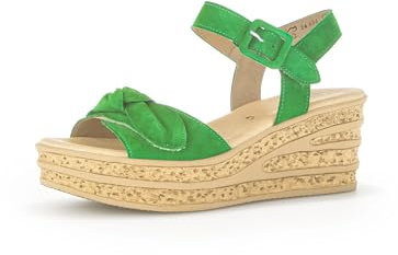 Gabor Damen Keilsandalen, Frauen Sandalen,Best Fitting,offene Schuhe,Strandschuhe,Keilsandaletten,Keilabsatz,Wedge-Heel,hoch,Verde,37.5 EU / 4.5 UK
