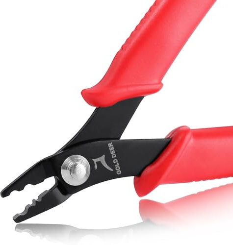 GOLD DEER 5 Inches Bead Crimping Pliers Mini Crimping Tool Bead Crimper Pliers with Straight Head Jewelry Crimper Plier Micro Tube Beads Crimper for 2mm&3mm Beads Jewelry Making DIY Crafts Making