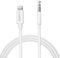 Loydia Aux Kabel für iPhone, Lightning auf 3,5 mm Stereo Audio Jack Kabel - Auto Audiokabel für iPhone SE/14/13/12/11 für den Anschluss an Externe Lautsprecher, Autoradio, Kopfhörer (Weiß, 1m)