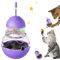 Interactive Cat Toy – Engaging Tumbler Design with Teaser Wand & Treat Dispenser – Durable, Non-Toxic, and Safe for Indoor Play – Ideal for Exercise and Boredom Relief (Purple)
