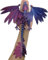 Eunmsi 3D-Gedruckter Kristall-Drache mit Flügeln, Flexibler 3D-Druck-Drache, Umweltfreundlicher Dekodrache, Home-Dekoration für Erwachsene und Kinder (Purple&Blue)