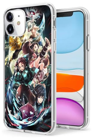 WANGQINHAI Schutzhülle für iPhone 11, Anime Cool Manga, TPU, Fallschutz, stoßdämpfend, kratzfest, transparent, Anime-Demon-Slayer-Comic-3