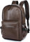 SPAHER 15.6 Inch Leather Laptop Backpack, Brown, 40x30x20 cm, Waterproof, USB Charging Port, Casual Unisex Laptop Backpack