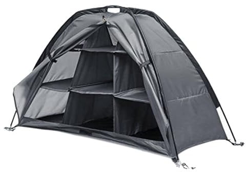 Capanno per esterni – Capanno portaoggetti in tessuto Oxford | Capanno pieghevole per patio, 9 griglie, capanno per attrezzi da esterno, capanno portatile per barbecue, campeggio e cene all'aperto