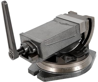 Levkitch Morsa da Banco 125mm,Morsa di Precisione per Macchinari con Base Girevole Trapano a Colonna Radiale Tornio e Fresatrice Morsetto per Fresatura, Foratura e Finitura di Pezzi di Precisione