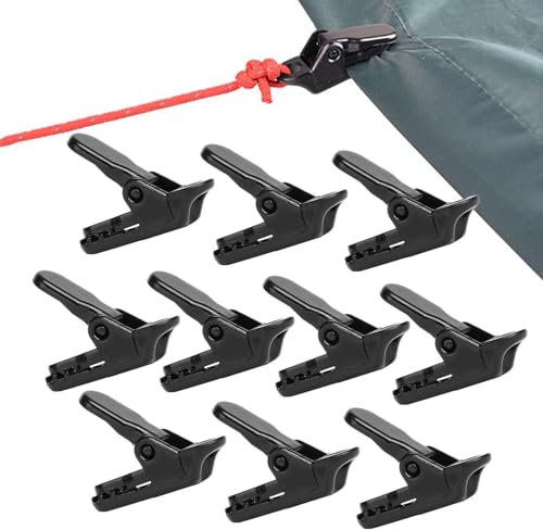 Tarp Clamps | Waterproof Cloth Clip Pressure Lock Design | Fixed Tarp Excellent Grip Locking Handle Alligator Clip Design For Tents, Awnings, Banners, Or Covers
