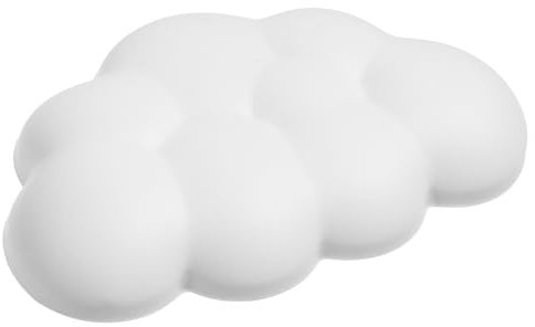 Handballenauflage Maus,Cloud-Maus-Handgelenkauflage,Ergonomische Maus-Handgelenkauflage,Handauflage Maus mit Memory-Schaum,Maus-Handgelenkstütze mit Rutschfester Unterseite,für Computer Bürozuhau-Weiß