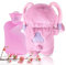 Botella de Agua Caliente, Sti-tch Botella de Agua Caliente, Bolsa de Agua Caliente para Niños, Botella de Agua Caliente de Goma con Suave Felpa Funda, Buen Regalo para La Familia o La Amigo (rosa)