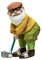 Gaxcent Gartenzwerg Lustige Alte Mann Golf, 12Cm Harz Outdoor Figur Yard Art Ornamente Für Patio Rasen Veranda Blumenbeete Und Büros Kunsthandwerk Gartendekoration,A