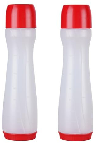 Goufride Pancake Distributor Manual Swinging Batter Mixing Bottle Cake Pancake Pancake Dispensing Bottle Red