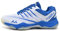 Xuanke Handballschuhe Herren Atmungsaktiv rutschfest Turnschuhe Damen Squashschuhe Leichte Wettkampf Trainingsschuhe (Weiß Blau,42)