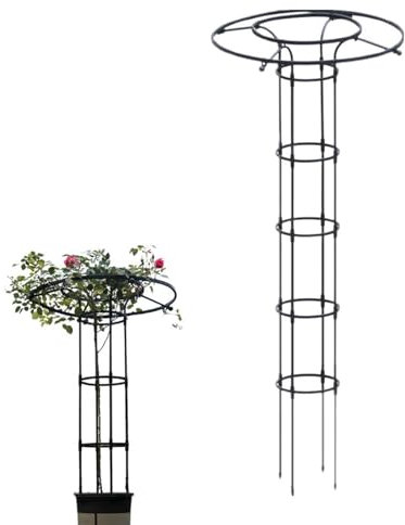 Treillis de jardin pour plantes grimpantes, 180 cm de haut, treillis vertical en métal pour plantes grimpantes, tour de plantes grimpantes, support décoratif pour légumes, fleurs, vigne