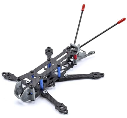 HYRTEFBN FPV-Racing-Drohnenrahmen Leichtgewichtige Roma-Kohlefaser, 3 Zoll 150 mm/4 Zoll 175 mm, mit 3 mm Armen, X-Typ-Rahmen-Kit for 1306 1407-Motor, FPV-Quadcopter-Drohne(4inch 175mm)
