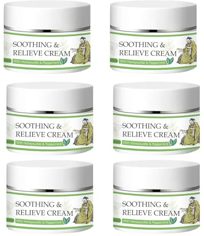 Plant Soothing Cream, Cooling Comfort Cream, Natural Repair, Instant Cooling Gel, Soothing & Protect Irritated Skin, Hydrating Moisturizing, Gentle Care for Sensitive Body, for All Over Body (6pcs)