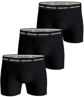 Björn Borg Herren Noos Kontrast Solids 3er-Pack Pack Boxershorts