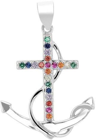 Akzent Anhänger für Damen in 925 Silber, 100% Wasserfest & Hautverträglich