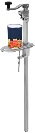 Commercial Heavy Duty Manual Can Opener, Professional Stainless Steel Bench Top Tin Opener with Removable Base for Large Catering Cans up to 40cm High, Industrial Kitchen Tool for Restaurants