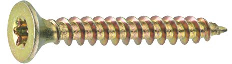 Connex Universalschrauben 4,0 x 20 mm - 1 kg Großpack - Senkkopf - TX-Antrieb - Vollgewinde - Gelb verzinkt / Schrauben-Set / Schrauben im Beutel / KL3214020
