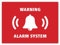 5 x Alarm System Stickers - Security Alarm Warning Sign - for Doors Windows Cars - Weatherproof (7.4 x 5.2 cm) Red and White