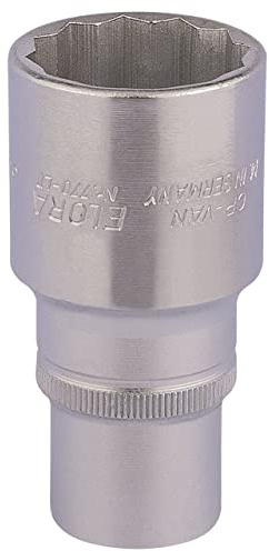 Draper 11939 Elora Deep Bi-Hexagon Socket, 1/2 Square Drive, 30mm