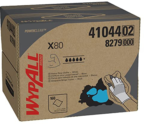 WypAll* X80-Tücher 8279 – 1 BRAG* Box mit 160 weißen, 1-lagigen Tüchern