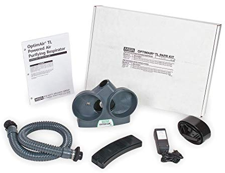 MSA 10081116 OptimAir TL Powered Air-Purifying Respirator Standard Kit - for Hoods, Standard Battery, Includes Charger & Appropriate Breathing Tube, Durable Respiratory Protection