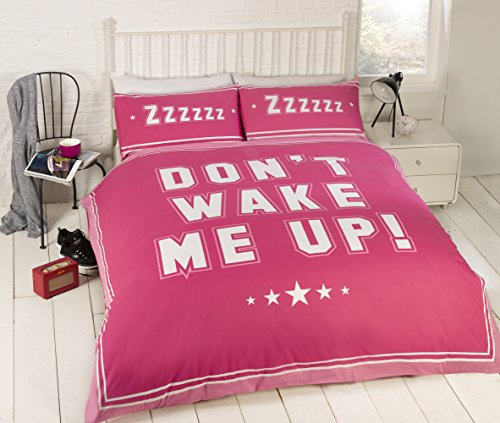 Rapport Don't Wake Me Up Duvet Set, Pink, King