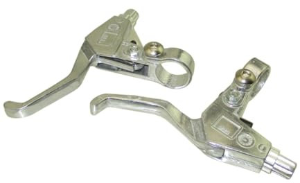 STONEDER, coppia di leve freno per minimoto realizzate in lega di cromo, maniglia destra e sinistra, 18/20 cm, per minimoto cinese a 2 tempi da 43 cc, 47 cc, 49 cc