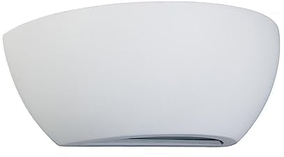 Lindby Gips Wandlampe weiß, bemalbar indirektes Licht Wandleuchte 1 flammig für Wohnzimmer Esszimmer Küche Flur Gipsleuchte Wand innen IP20