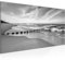 Runa Art Wandbild Strand Meer 1 Teilig 100 x 40 cm Modern Bild auf Vlies Leinwand Panorma Schlafzimmer Wohnzimmer Schwarz Weiss 025212c