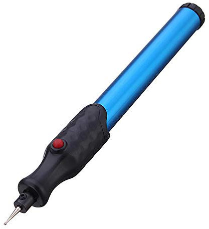 Gravierstift, 12000 U/min Blau Elektrogravierstift Gravierwerkzeuge Crave Tool für Schmuck Metall Holz Glas mit Diamantspitze
