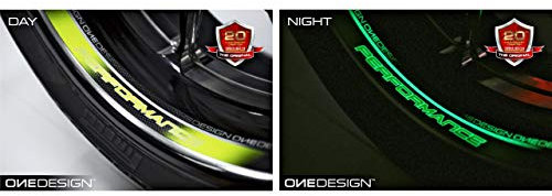 Bandas adhesivas para llantas de moto, color amarillo