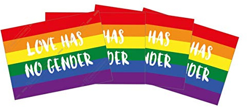 Love has no Gender Sticker Paket (30, 50 oder 100 Stück) 10,5 x 7,2 cm Aufkleber Pride Lgbt
