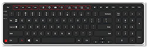 Contour Balance Keyboard | Tastiera con filo con cavo USB | Layout USA | Super sottile | Ergonomica | Tastierino numerico + tasti multimediali | Casa e ufficio | Per Windows e Mac