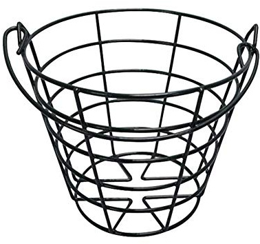 Crestgolf Golfball-Eimer aus Edelstahl, für 50 Bälle. (Schwarz)