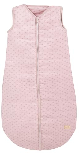 roba Babyschlafsack Lil Planet für Neugeborene - 110 cm - Ganzjahres Schlafsack aus Bio Baumwolle - Musselin GOTS - Rosa / Mauve