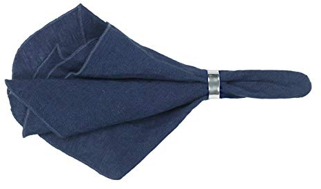 Broste Copenhagen Gracie Serviette aus Leinen in der Farbe Insignia Blue, Maße: 45cm x 45cm, 71210086