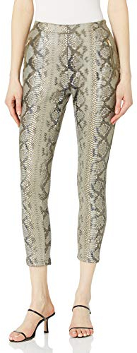 KENDALL + KYLIE Damen Ponte Tiermuster Leggings, Kylie, grün, S