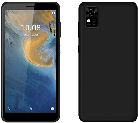 cofi1453® Silikon Hülle Basic kompatibel mit ZTE Blade A31 Case TPU Soft Handy Cover Schutz in Schwarz
